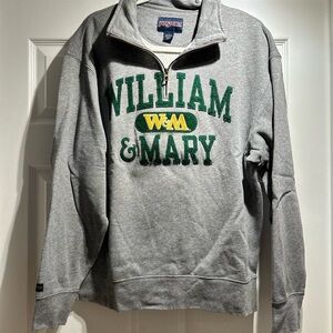 Gray William & Mary Quarter-Zip Sweatshirt